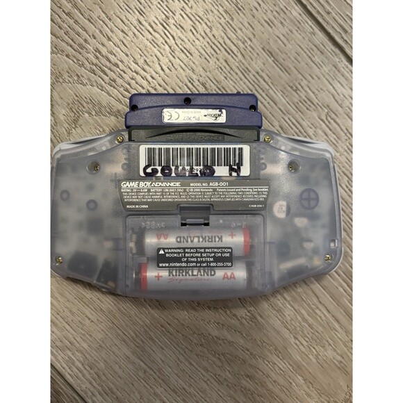 Nintendo Game Boy Advance Model AGB-001 Clear Glacier Mario Kart Game Works - Picture 8 of 10